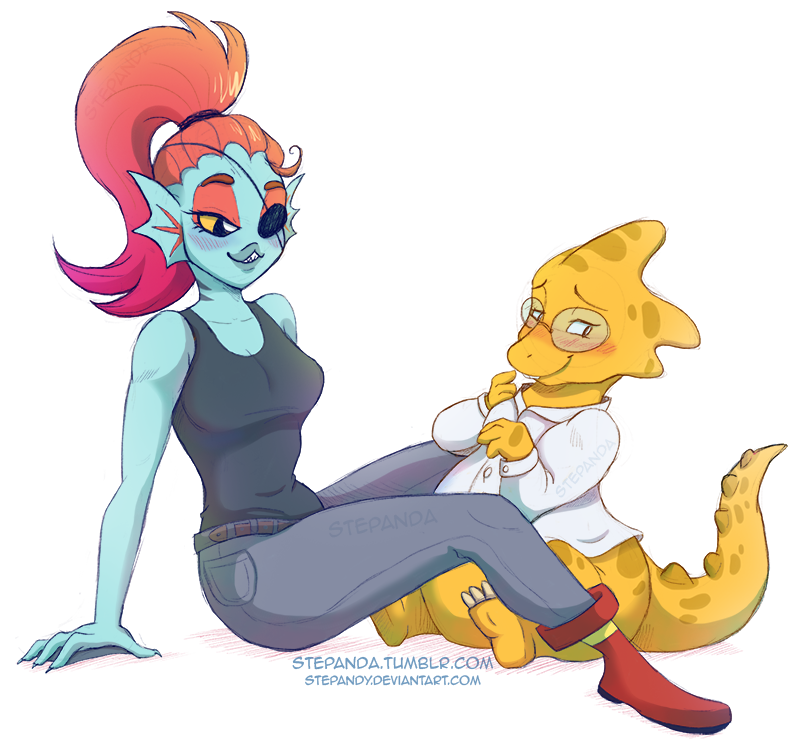 Undyne and Alphys by StePandy