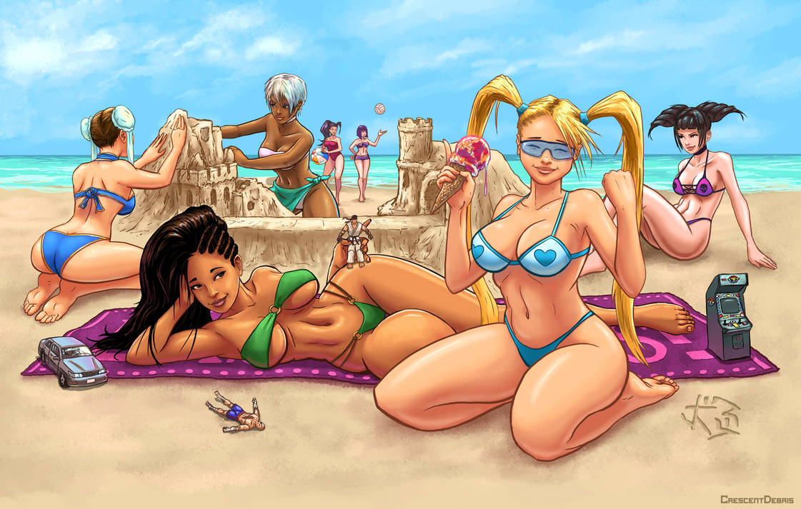 STREET FIGHTER BEACH: 2018 Udon Summer Special SUB by CrescentDebris