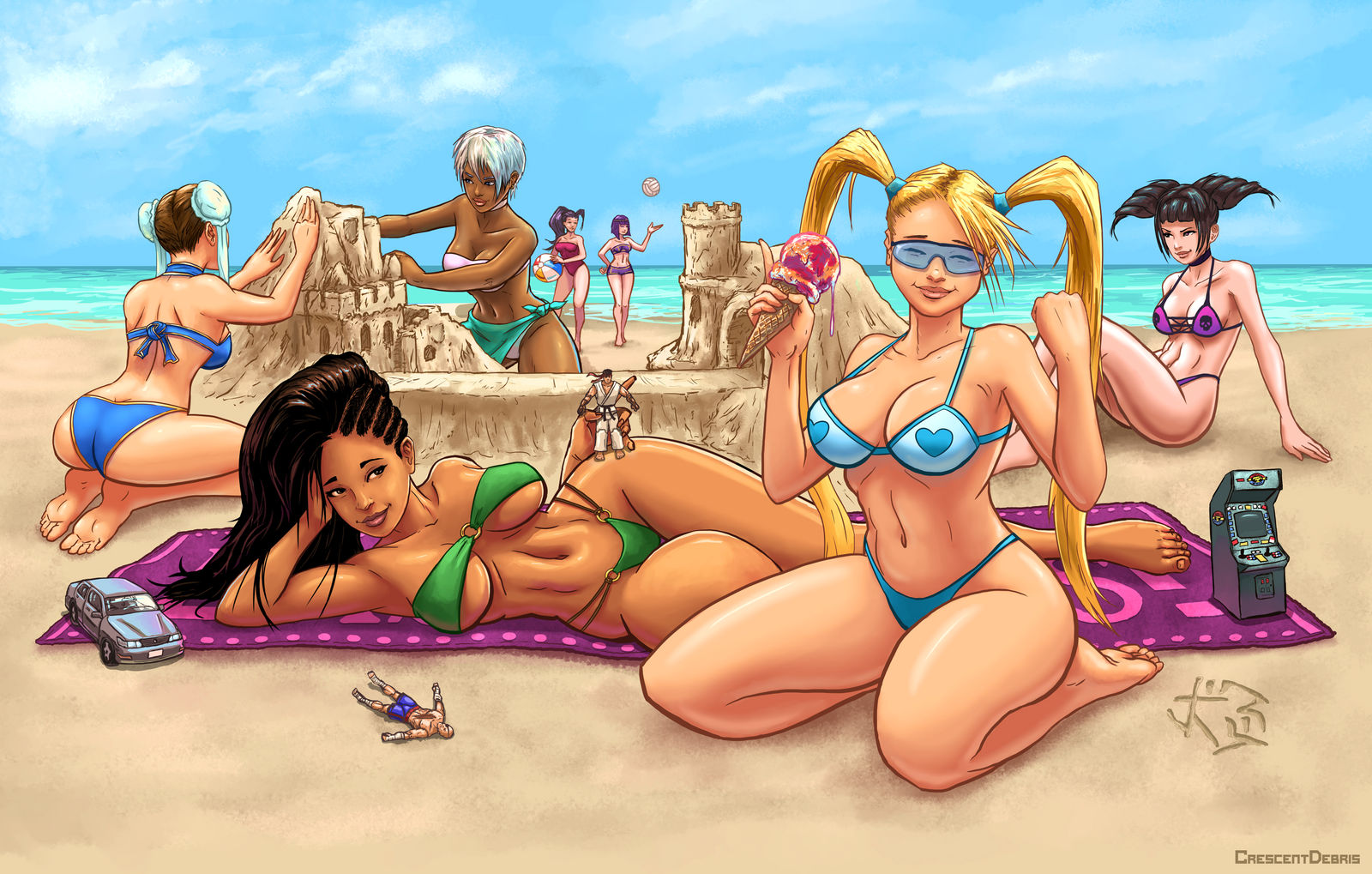 STREET FIGHTER BEACH: 2018 Udon Summer Special SUB by CrescentDebris