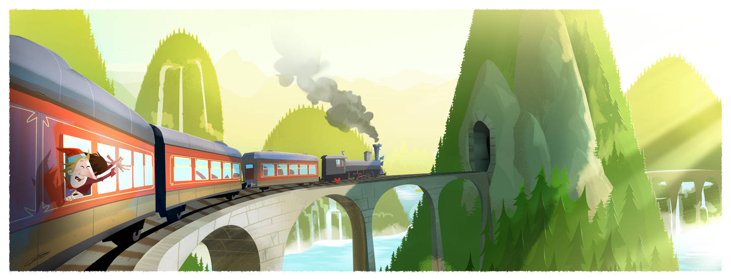 mountain rail journey by Gilmec