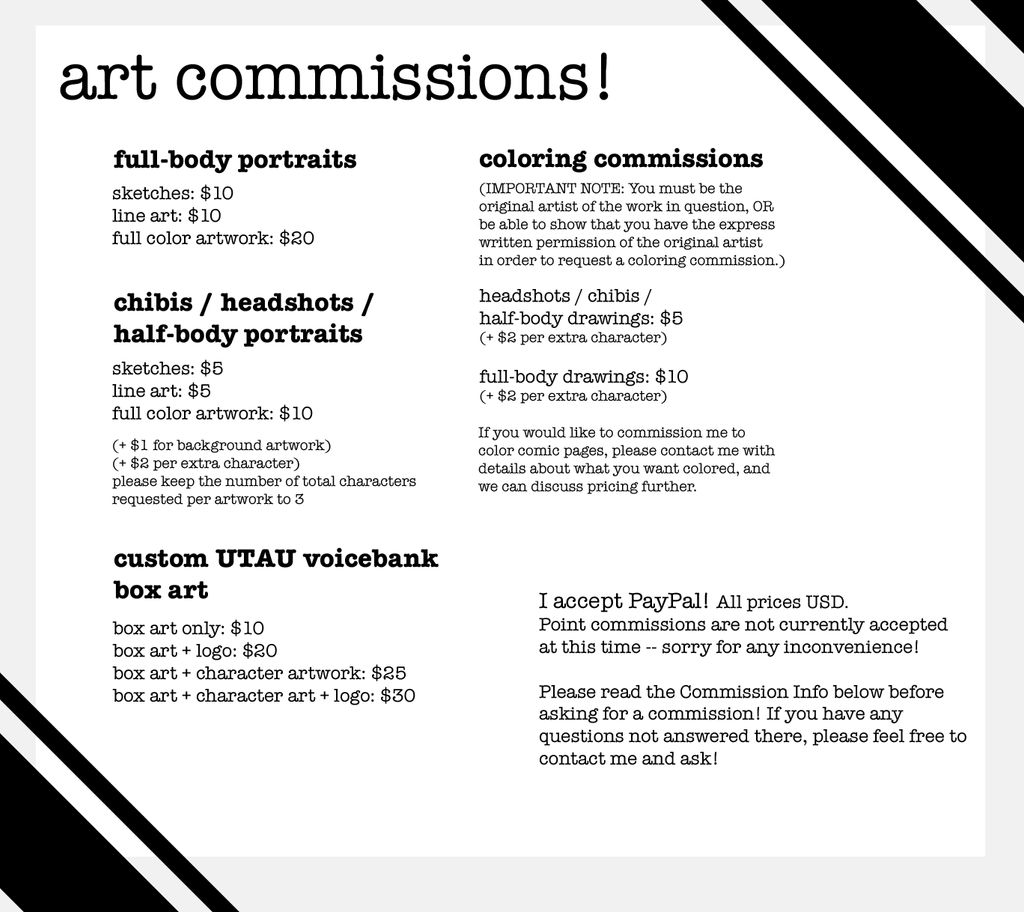Now Open: Art Commissions! by trelliah
