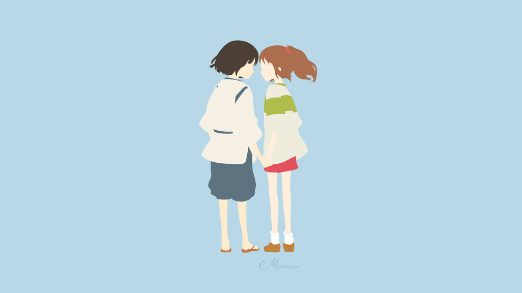 Chihiro and Haku from Spirited Away by matsumayu