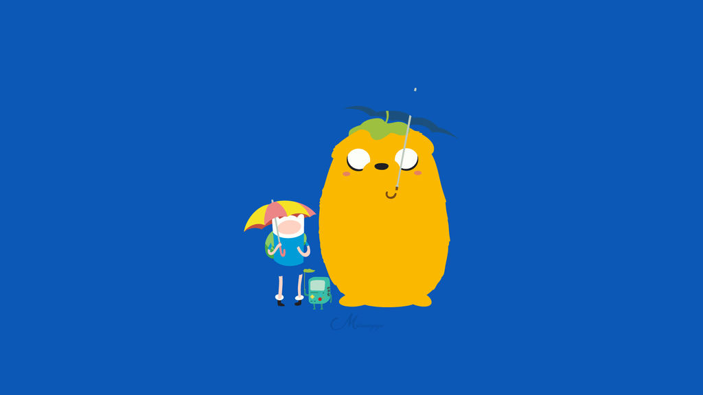 Finn, Jake and BMO from Adventure Time by matsumayu