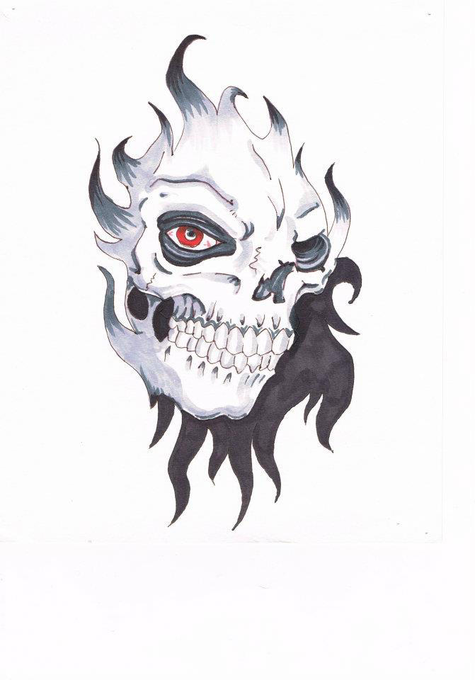 Skull flash art by unrested