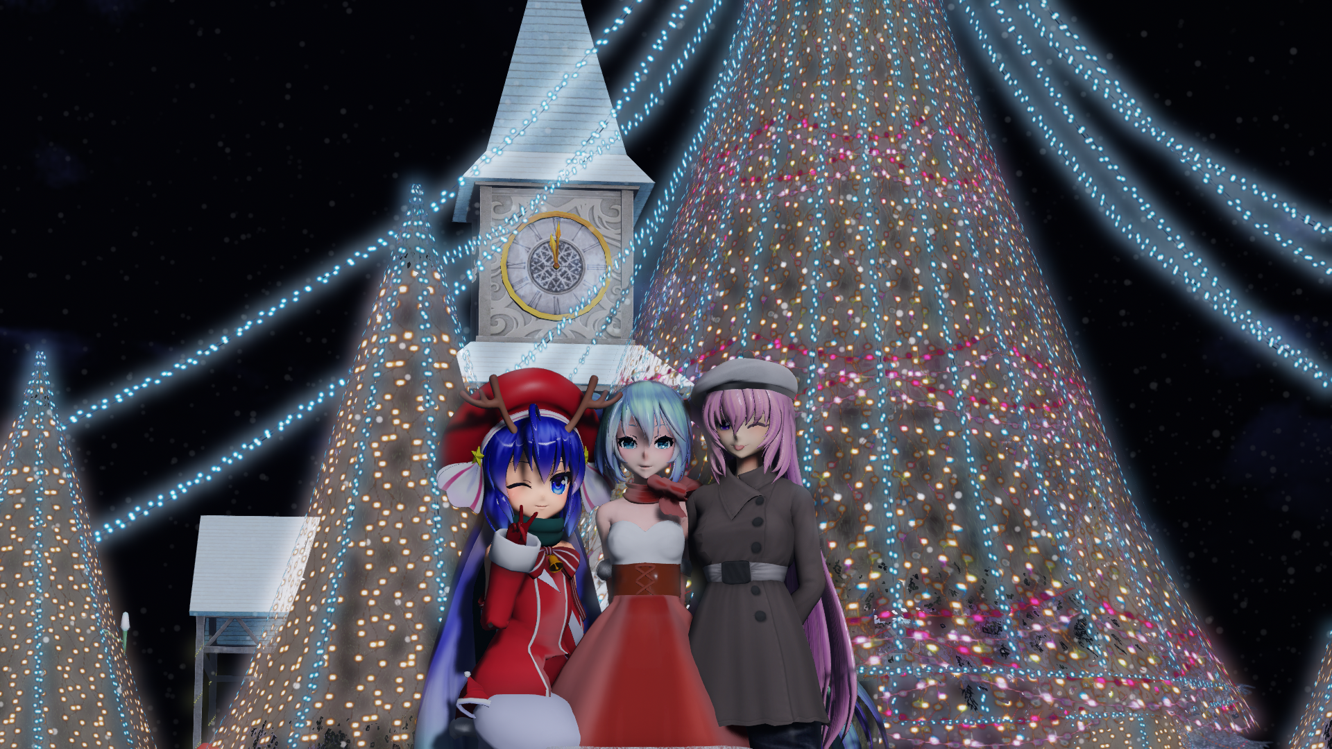 Cover Jingle Bells Ga TomaranaiLuka, Miku, Una by OcarinaLink24 on