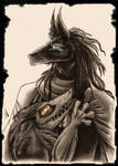 Anubis and Ammut by Dracunnum