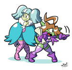 Siren and Madlyn by FlintofMother3