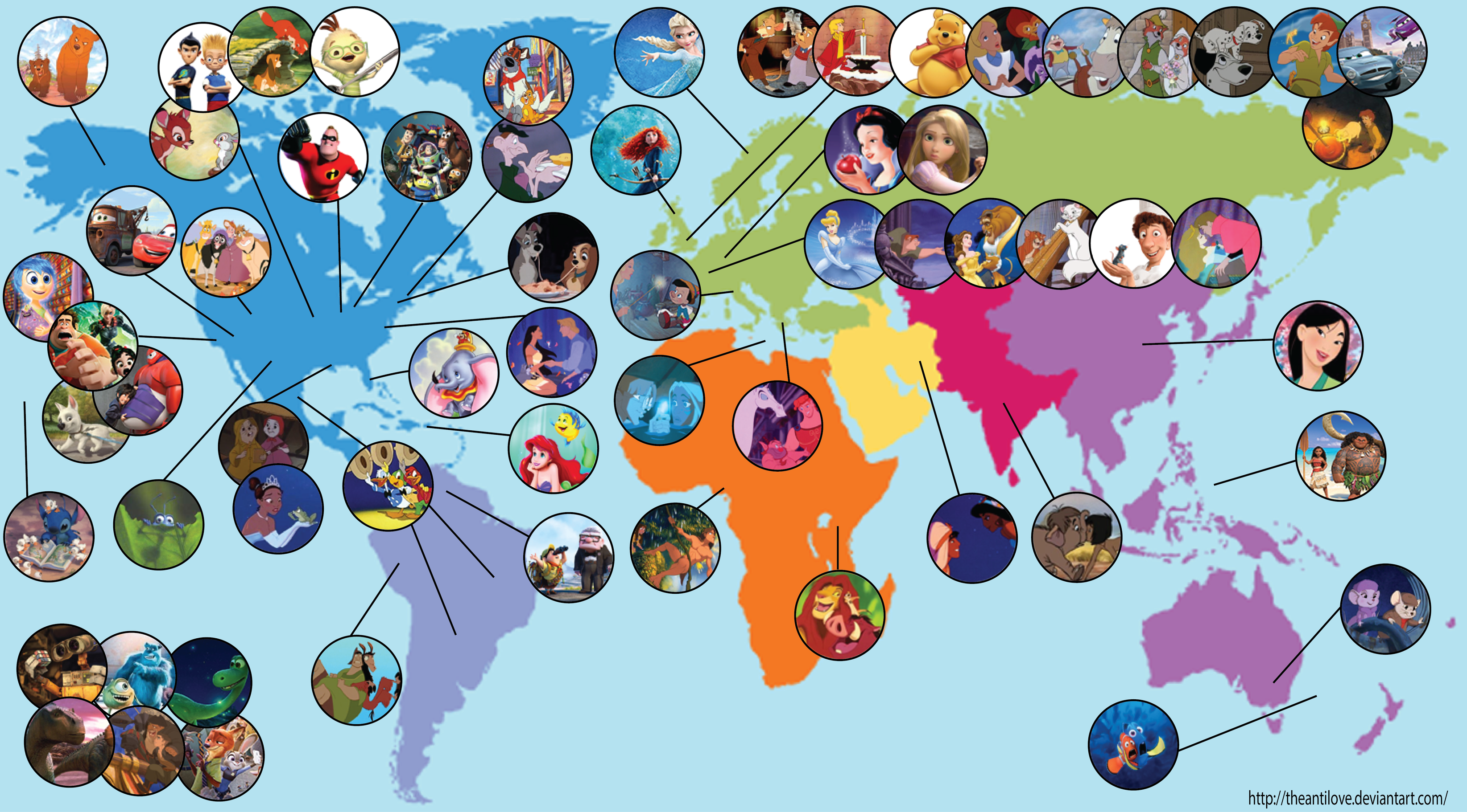 Disney Map by theantilove