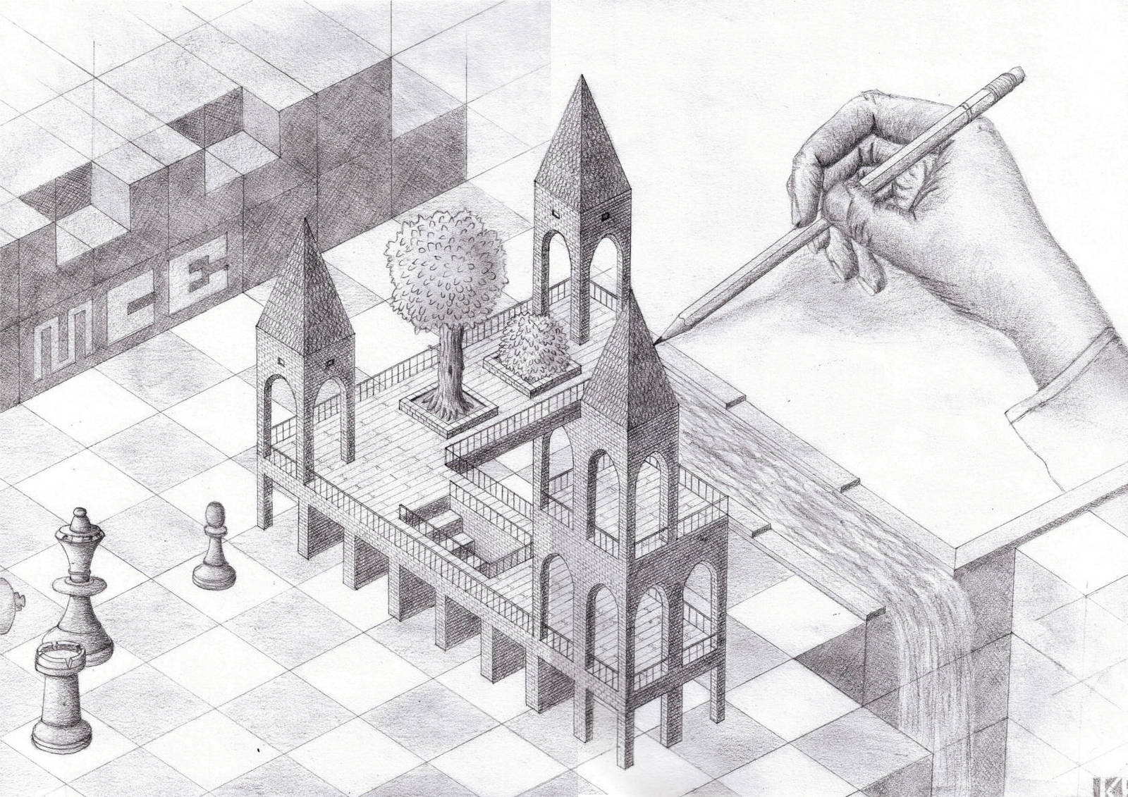 Tribut an MC Escher by ewz-Hawkwing