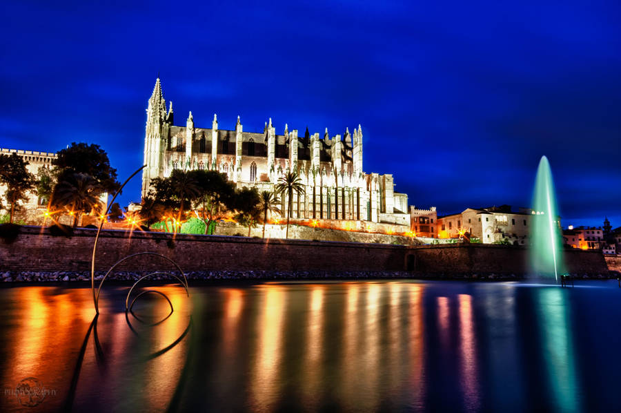 Palma Cathedral at Night by Creative--Dragon