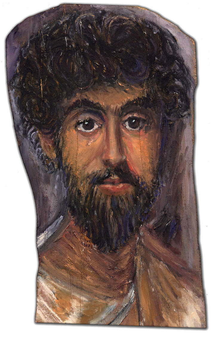 Mummy Portrait Of A Man - Reproduction in Oils by reversenorm