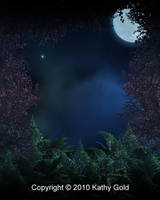 Midnight Forrest Backgroud by kathygold