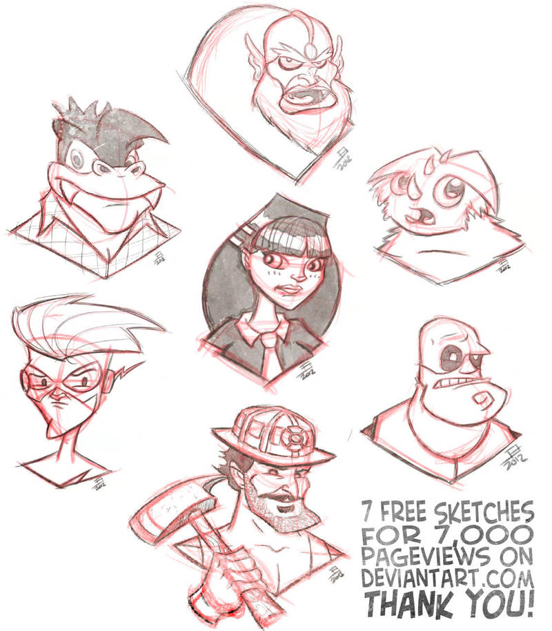 7 Sketches by juniorbethyname