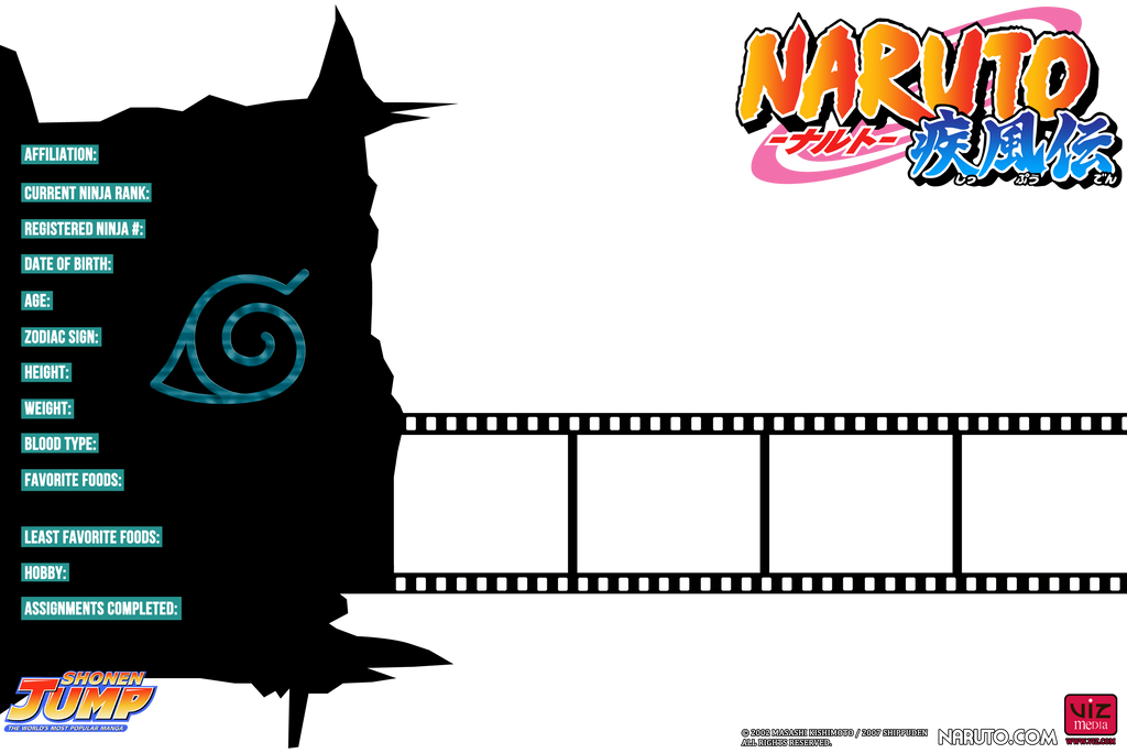 Naruto Shippuden Bio Card Template By Dreamchaser21 On Deviantart Naruto Shippuden Bio Card Template By Dreamchaser21