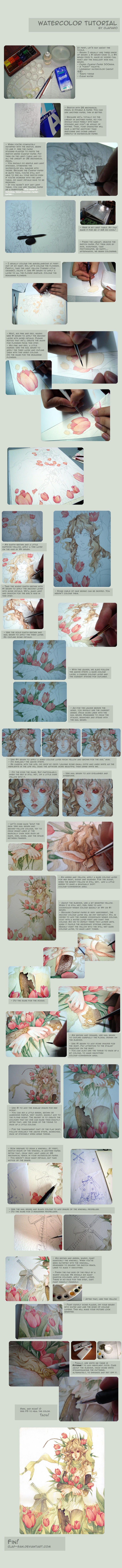 Watercolor Tutorial by Claparo-Sans