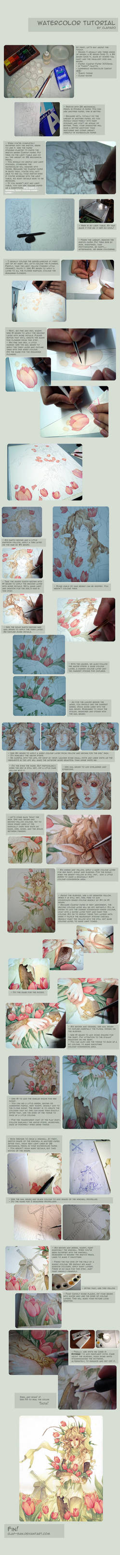 Watercolor Tutorial by Claparo-Sans