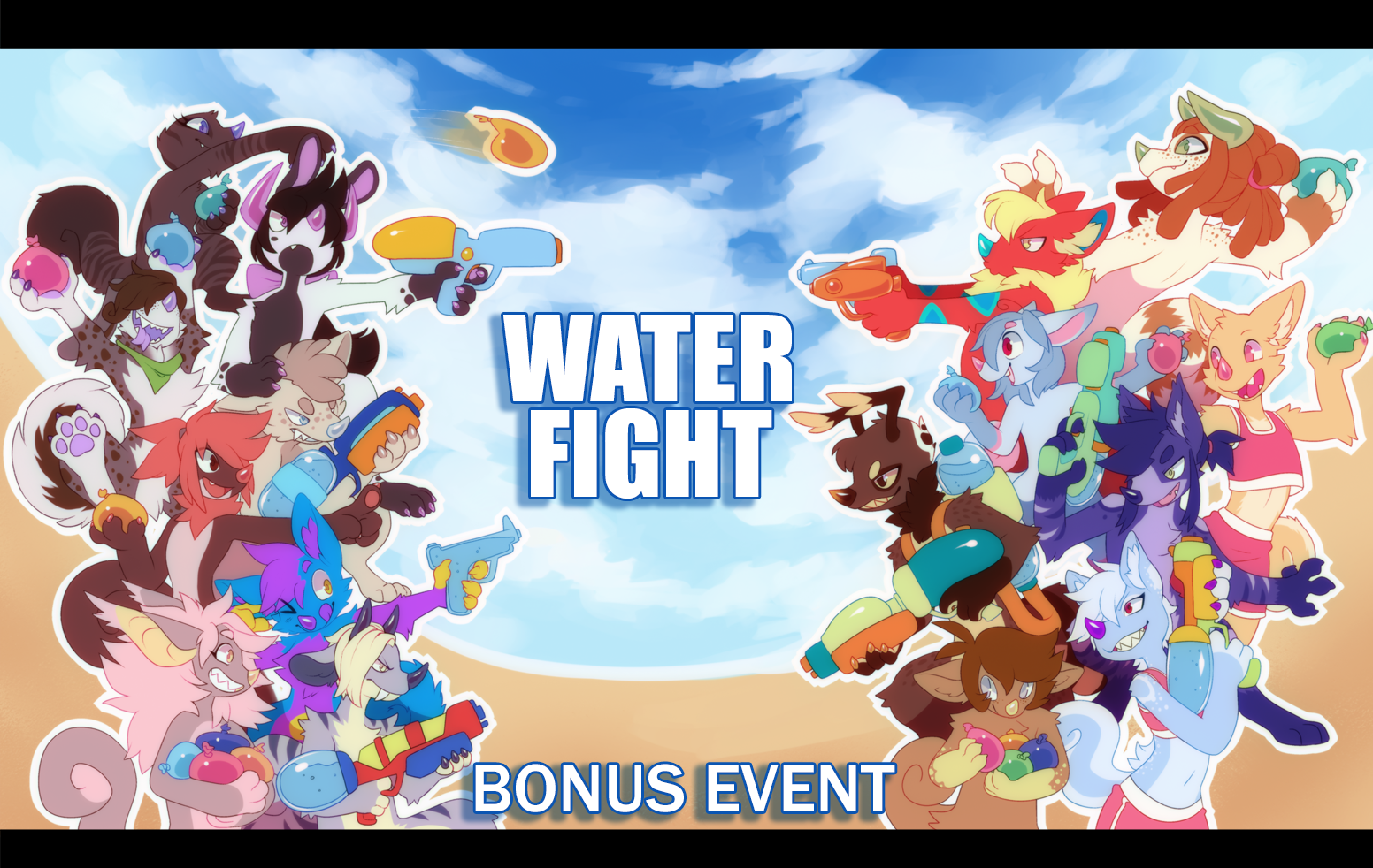 -CLOSED- BONUS EVENT: Water Fight by ground-lion