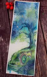 Oak tree Fireflies by Kinko-White