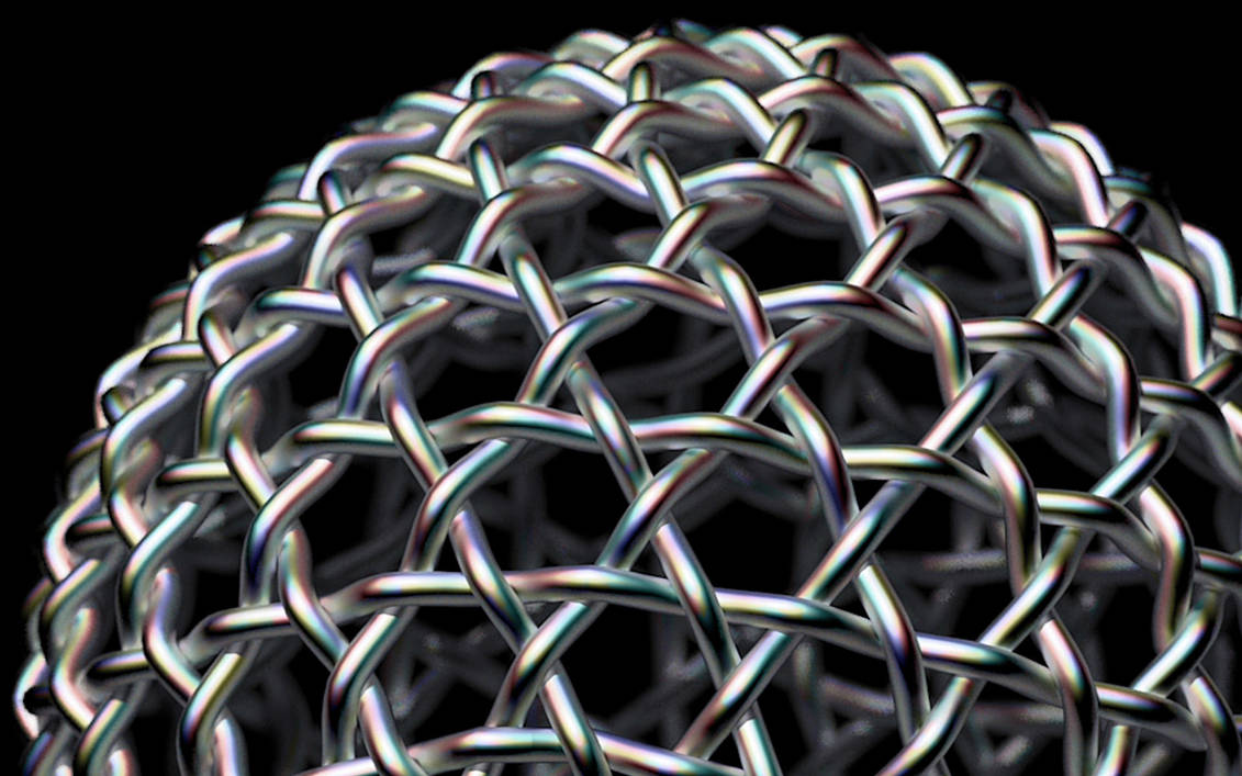 Geodesic Ball - Silver Weave 2 by TaffGoch