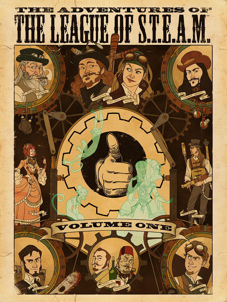 League of S.T.E.A.M. DVD cover by shoomlah