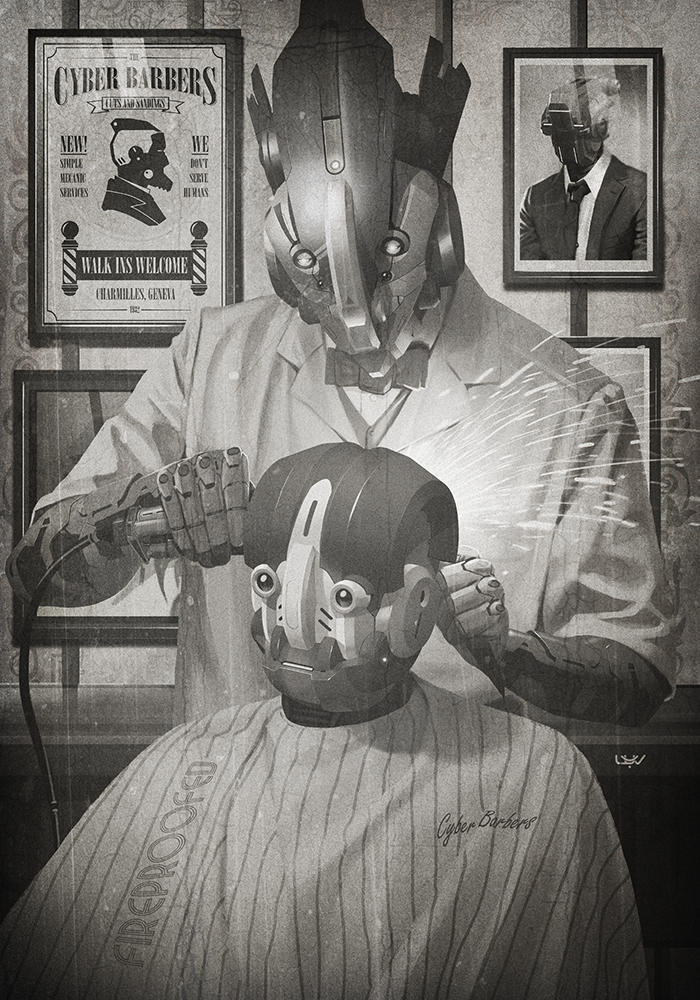 -- Cyber Barbers -- by yvanquinet -- Cyber Barbers -- by yvanquinet