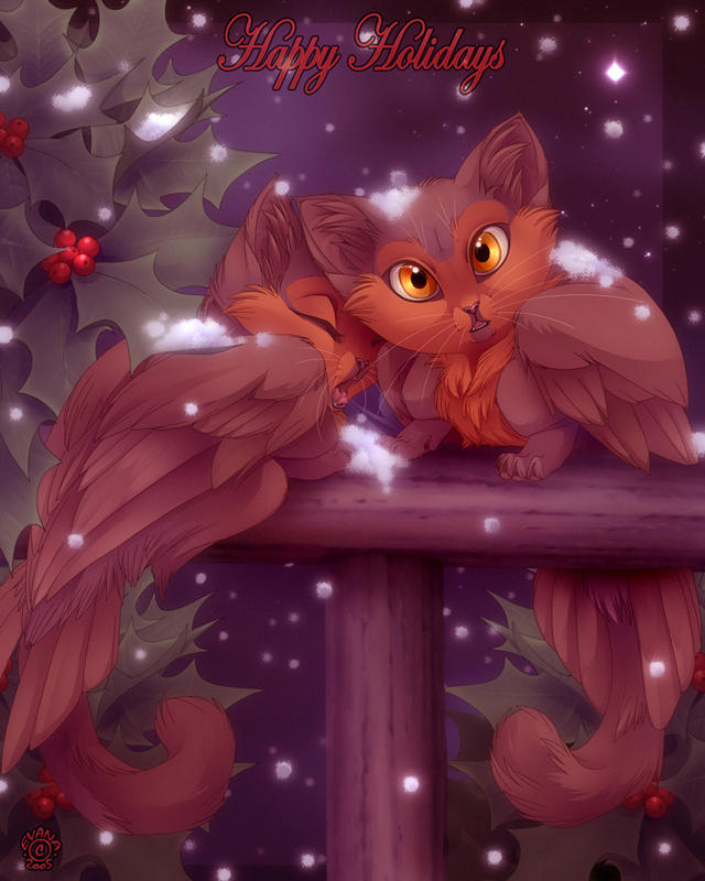 feathers and holly by evana