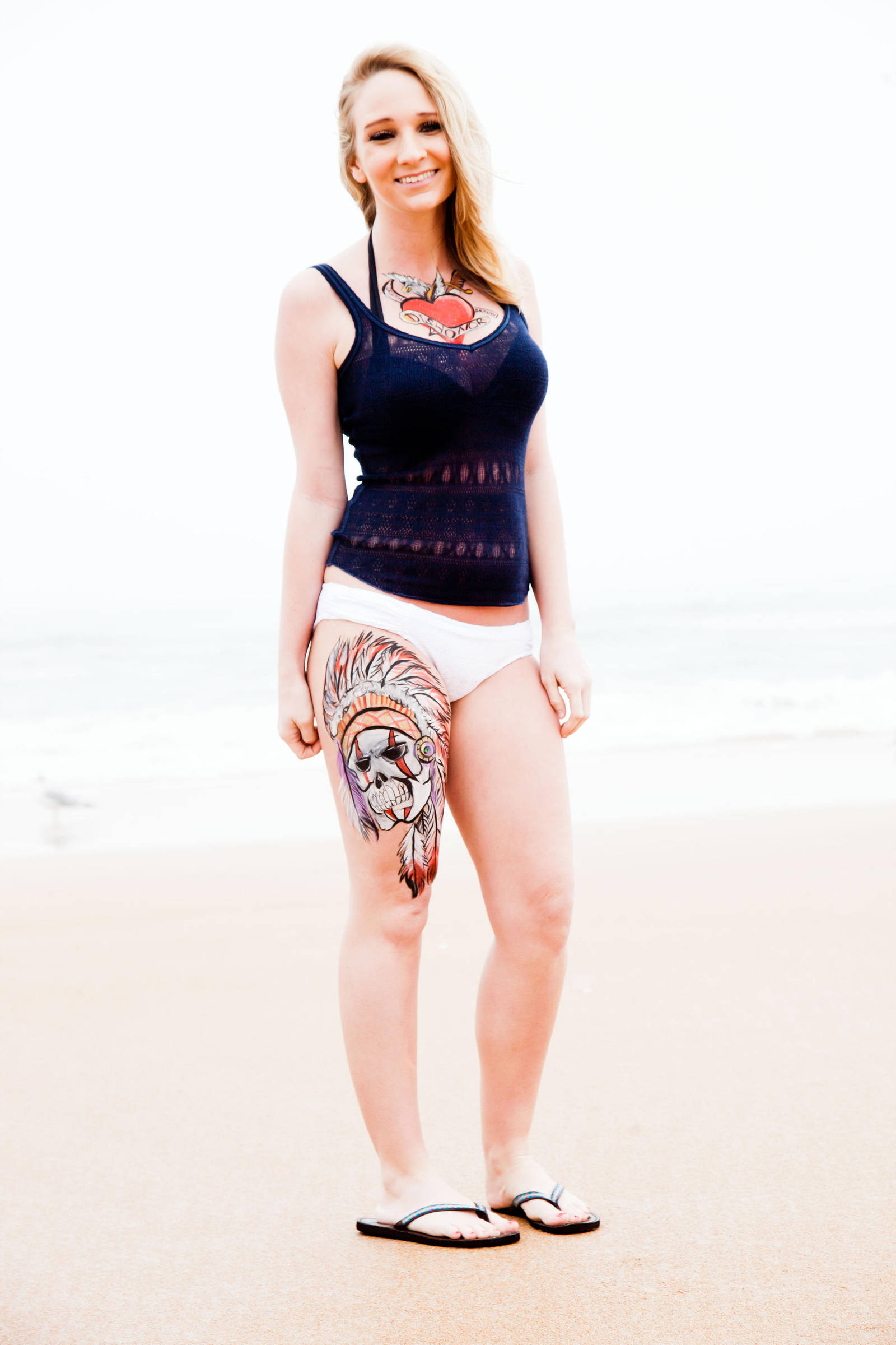 Taylor with Painted Heart and Skull by richardxthripp