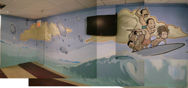 Barbershop mural, FL by Lucidflows