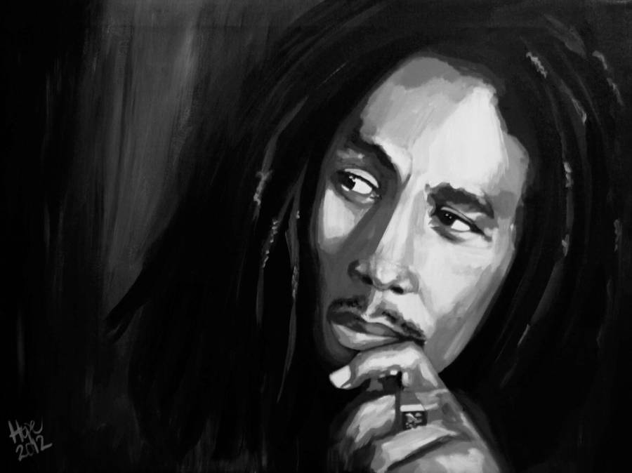 Bob Marley Painting by HopeChahine
