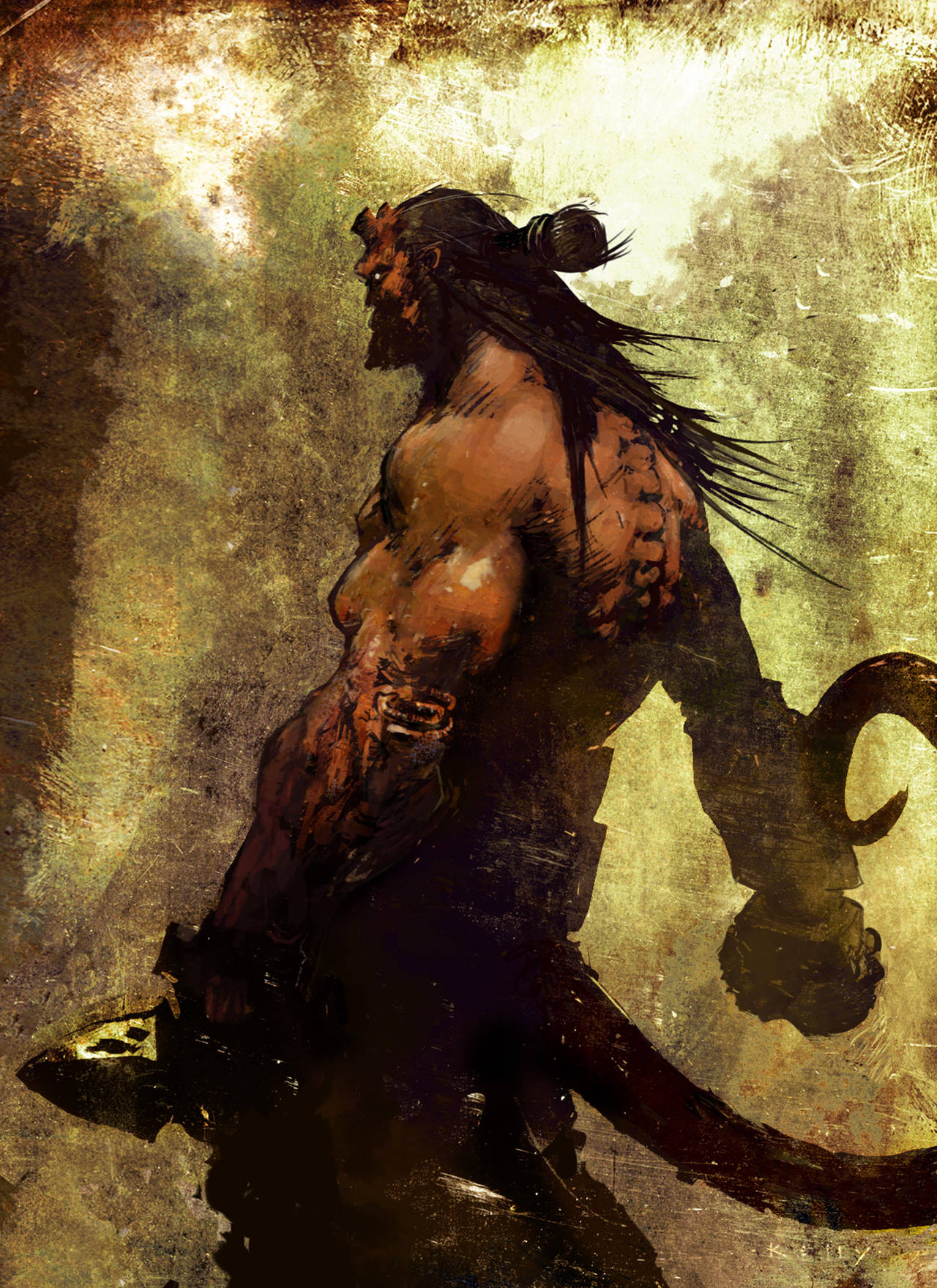 Hellboy painting by TimKelly