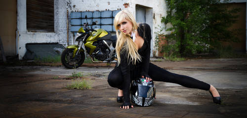 Biker Girl - CB1000R by KaylaDavion
