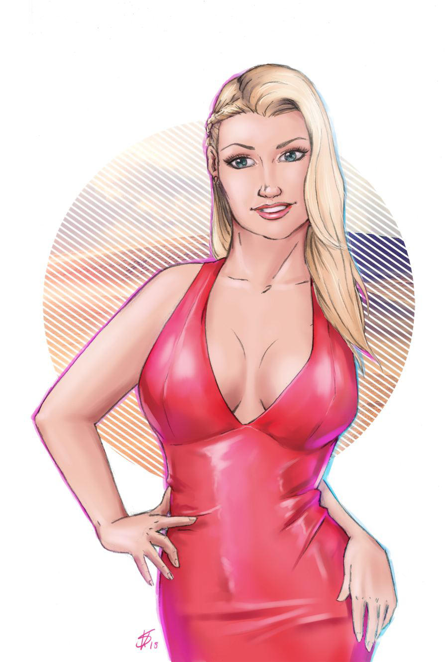 Selina - Lady in red by Dinoforce