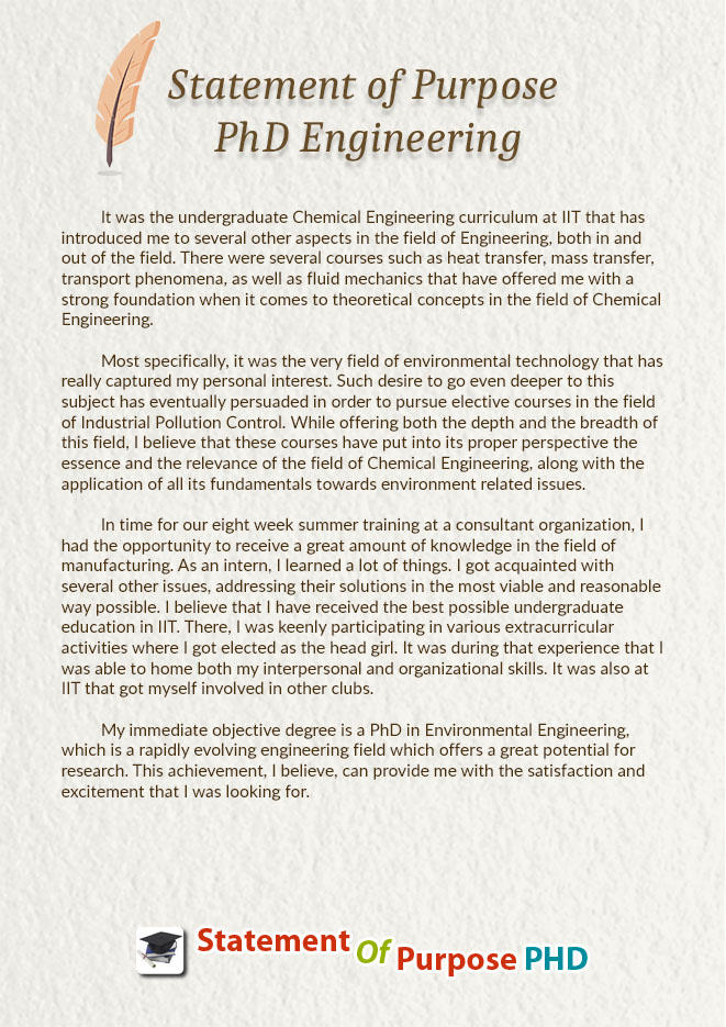 Phd Statement Of Purpose Example Phd Statement Of Purpose Example