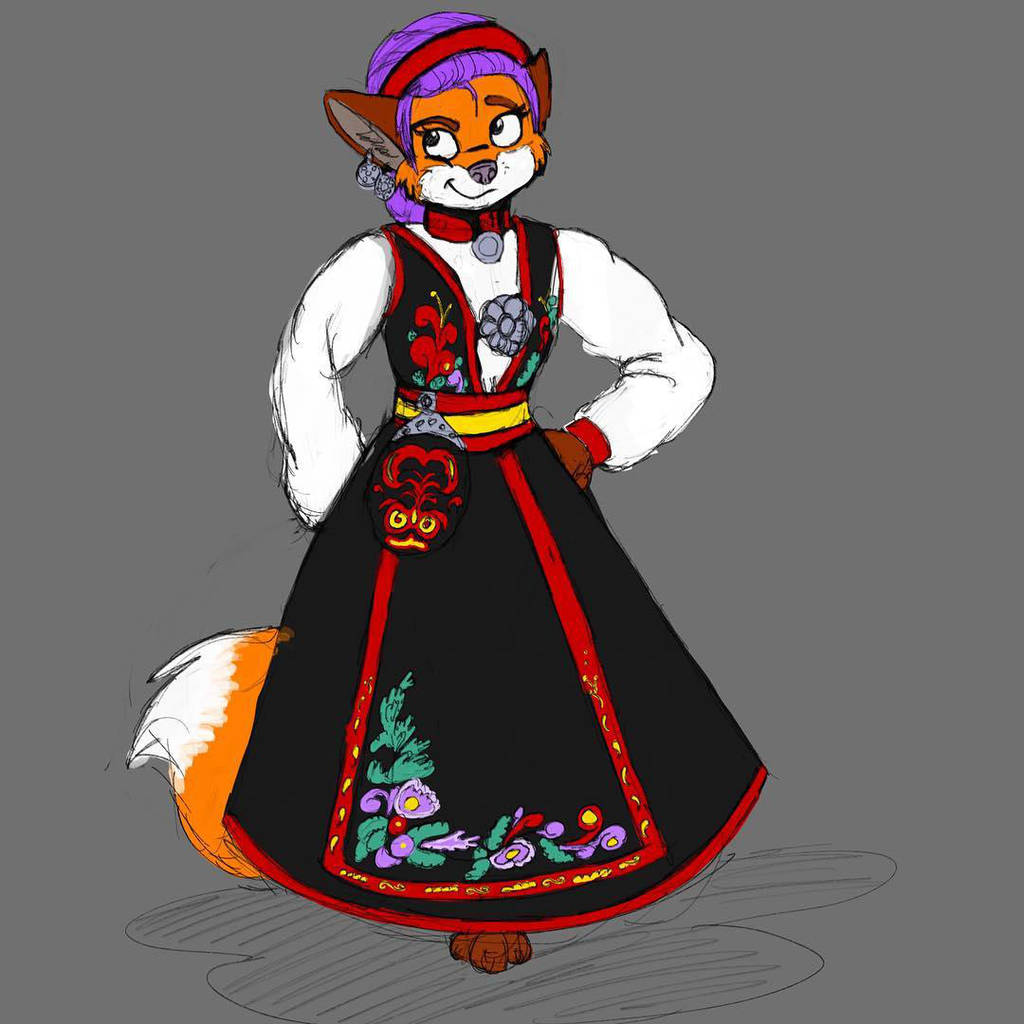 Mistel in Bunad - Colored Sketch by rodrev
