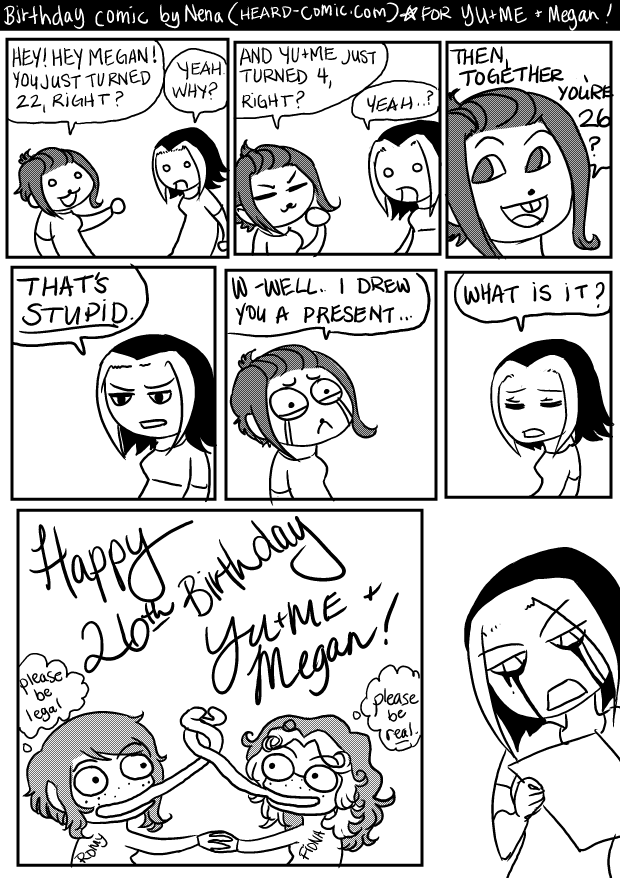 YU+ME Birthday Comic by BlinkyTheRed