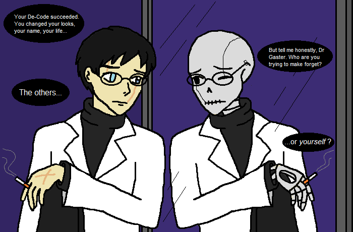 Once Upon A Hanplate: Gaster's true reflection by MissJulyFarraday