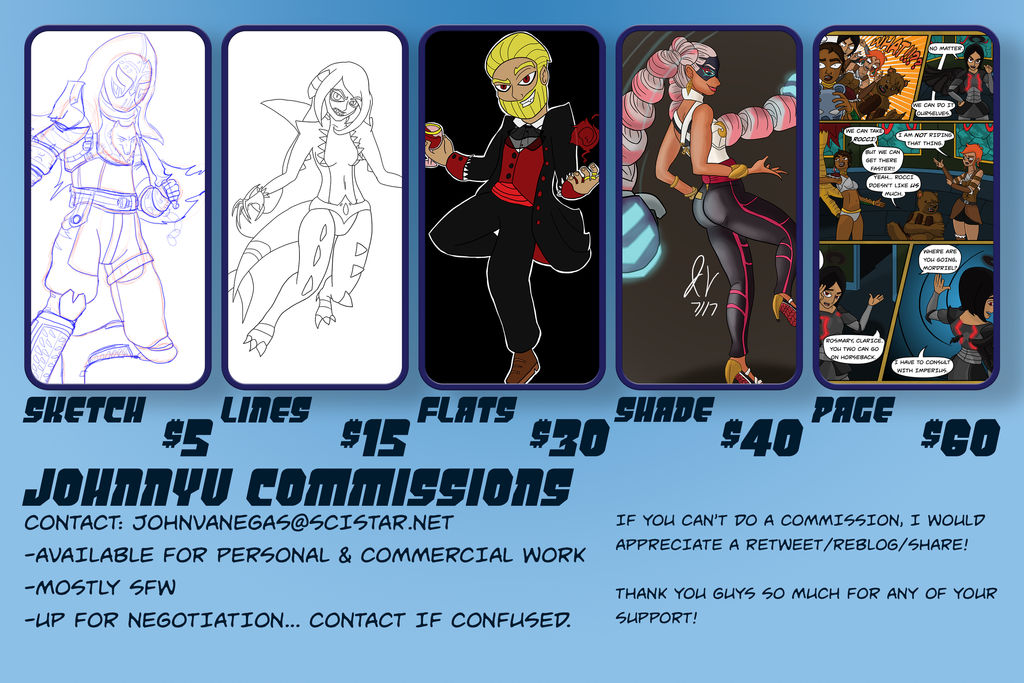 Commissions by JohnnyVe3 Commissions by JohnnyVe3