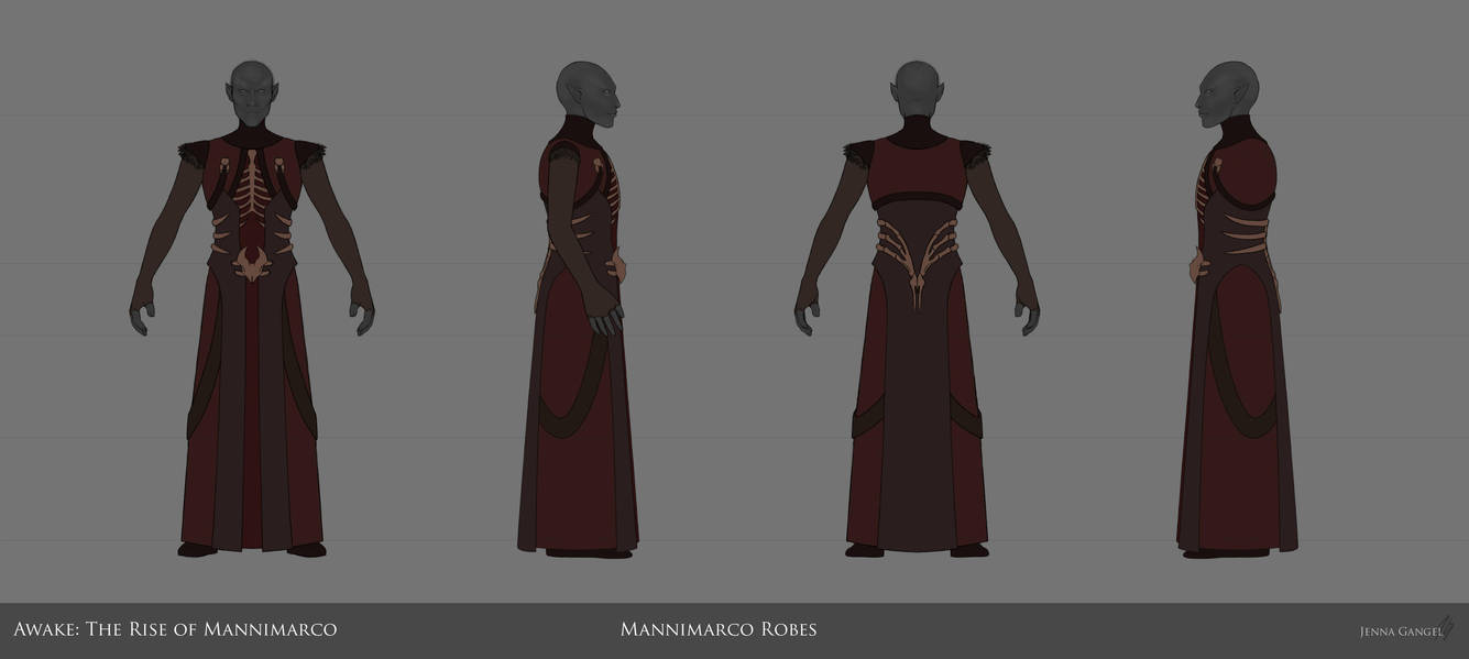 Mannimarco Necromancer Robes Modelsheet by aluckymuse