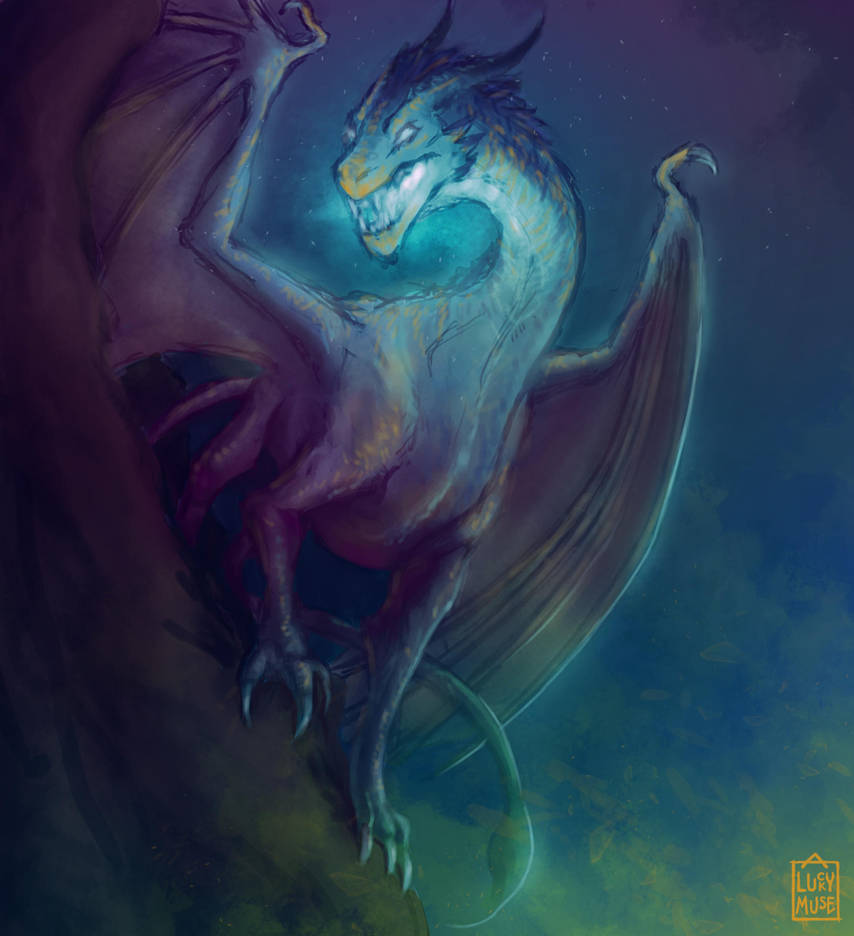 Reward Sketch Zarlarck 07: Pseudo Dragon Familiar by aluckymuse