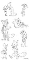 Nick and Judy sketch #1 by Frava8