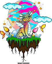 Pixel dragon scene by Heartsdesire-fantasy