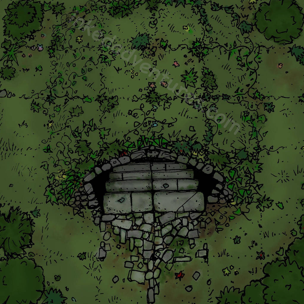 Forest Dungeon Entrance WIP by billiambabble