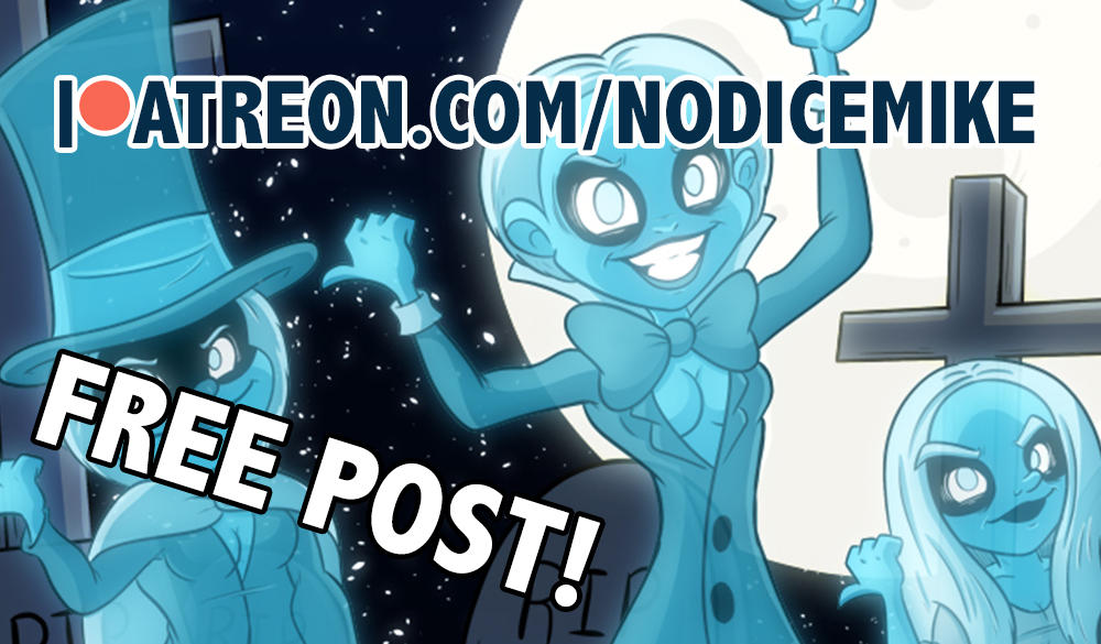 FREE Hitchhiking Ghost Girls drawing on Patreon by NoDiceMike