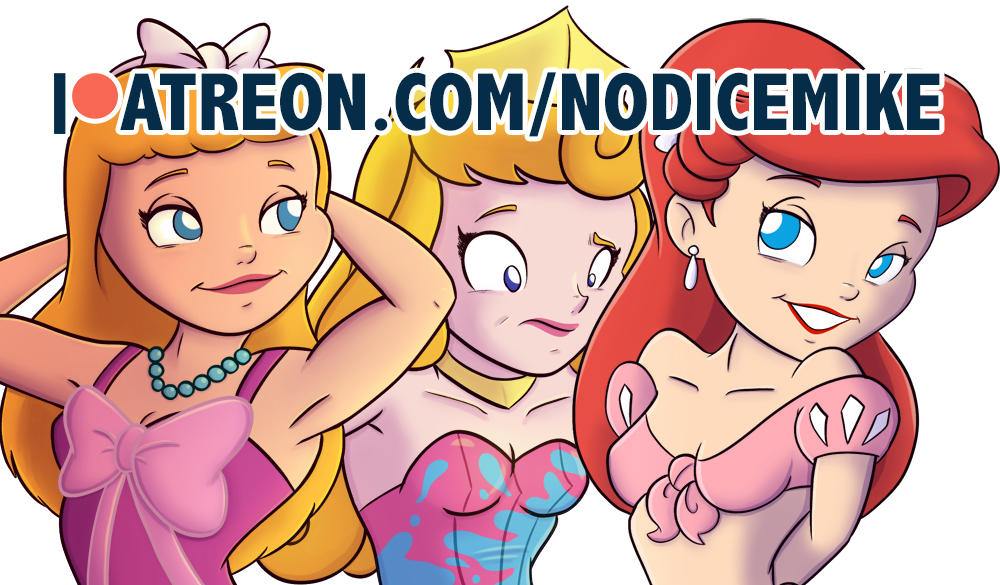 Alternate Princess Swimsuit Illustrations by NoDiceMike