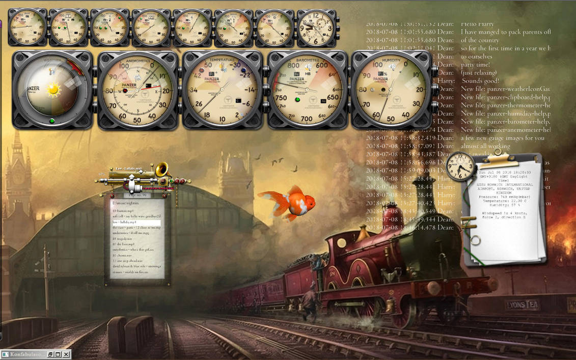 Current desktop - steamy with new gauges by yereverluvinuncleber