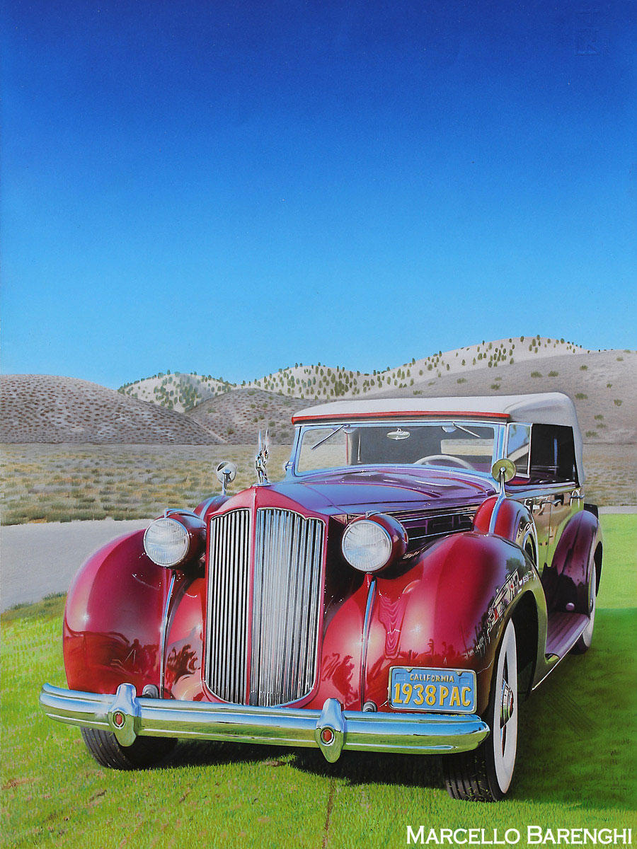 American Classic Car DRAWING by Marcello Barenghi by marcellobarenghi