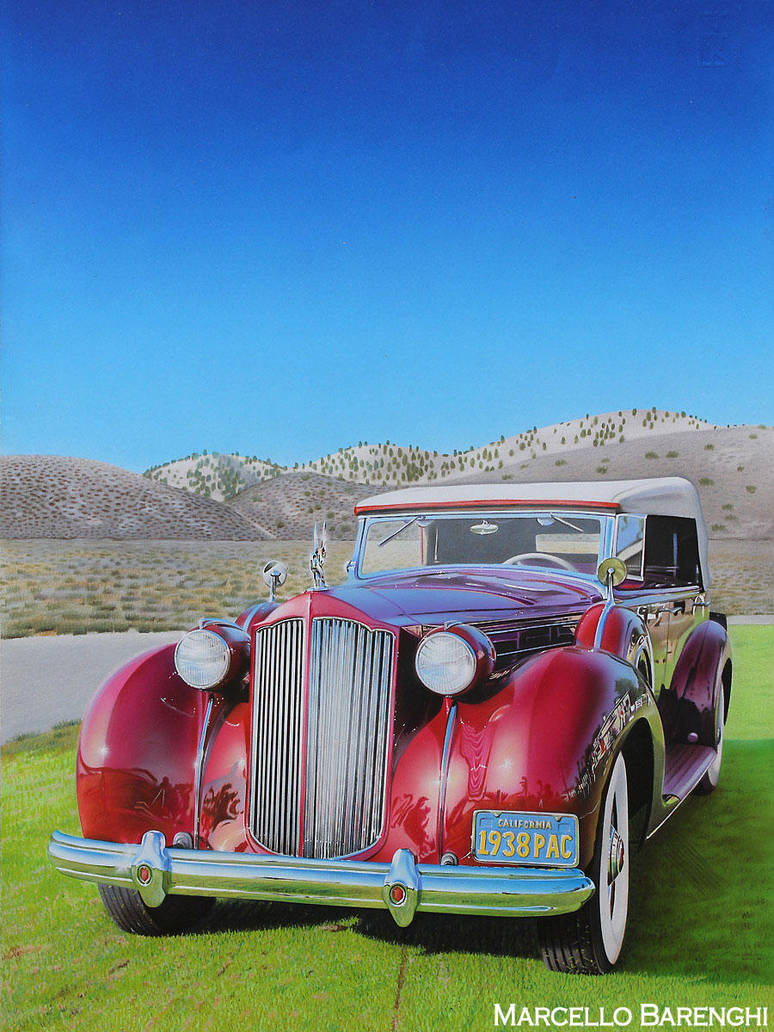 American Classic Car DRAWING by Marcello Barenghi by marcellobarenghi
