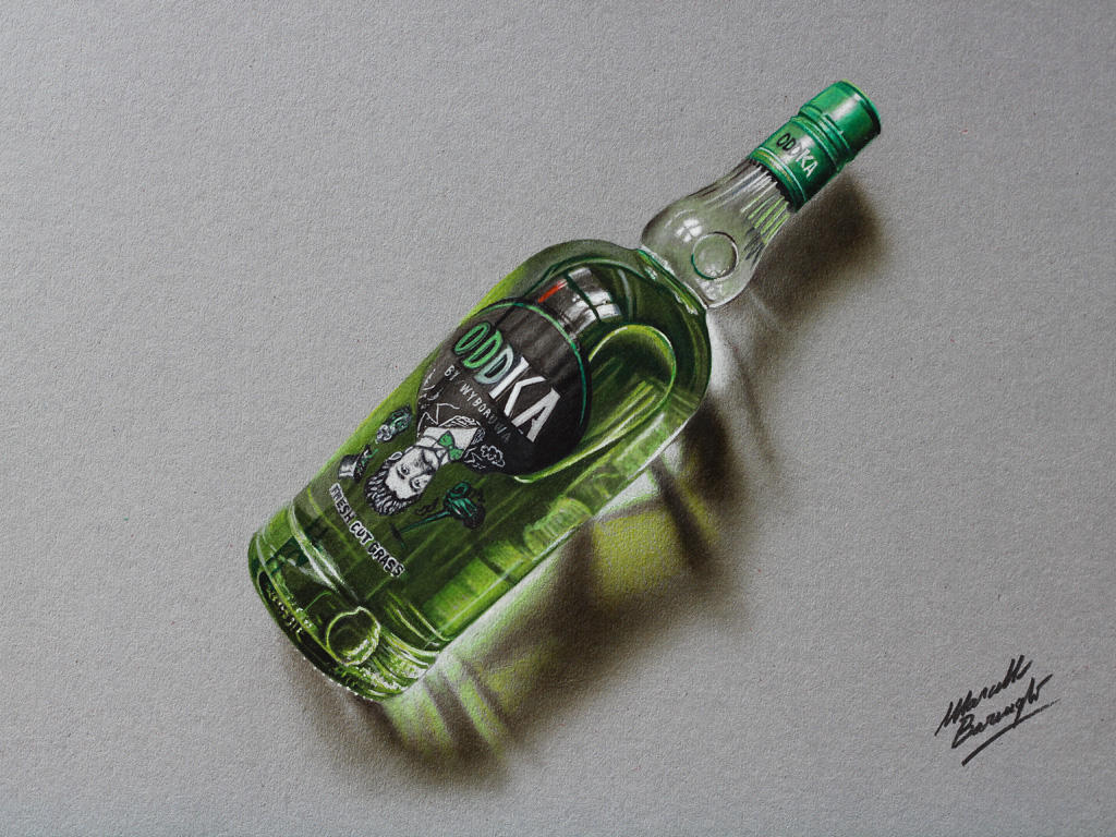 Oddka vodka DRAWING by Marcello Barenghi by marcellobarenghi