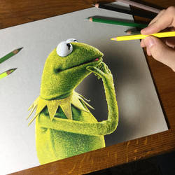 Kermit the frog, a tribute to Jim Henson by marcellobarenghi