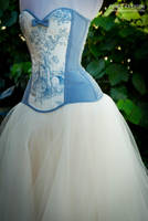 Toile Du Jouy Overbust and Tulle Skirt by Trinitynavar